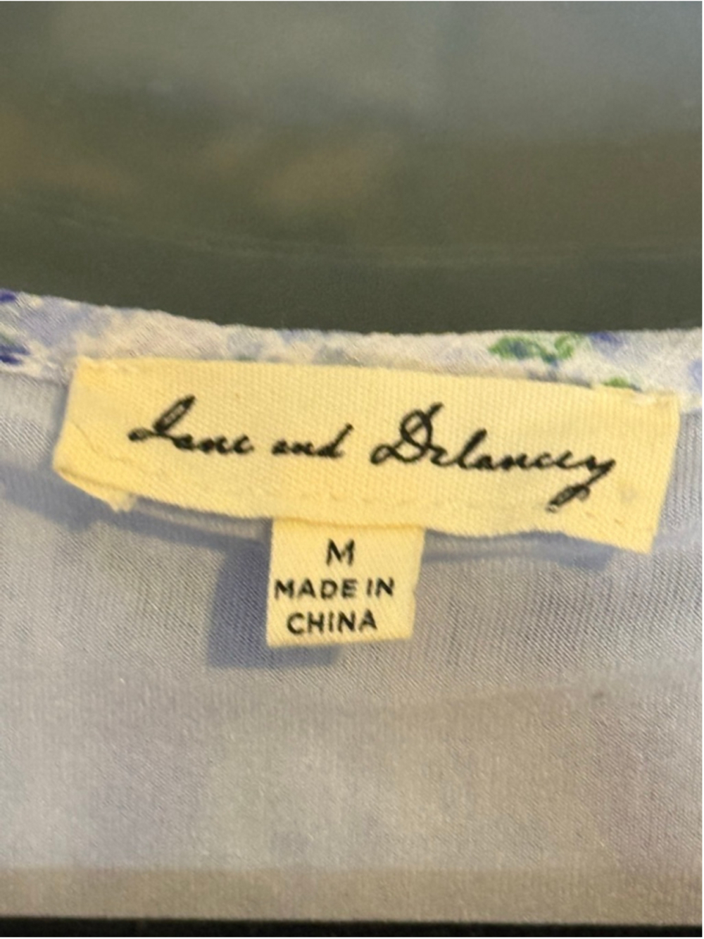 Jane and Delancey Mini Dress M White Blue Floral - Picture 7 of 8